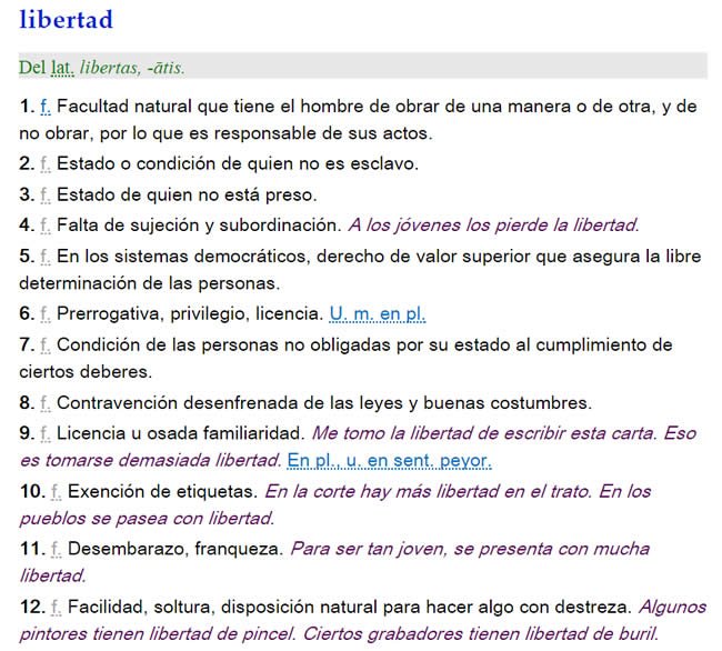 definicion libertad